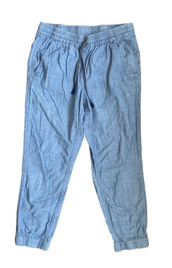 GAP Pants Womens 0 Chambray Cotton Coastal Casual Vacation Travel Pull On Slacks